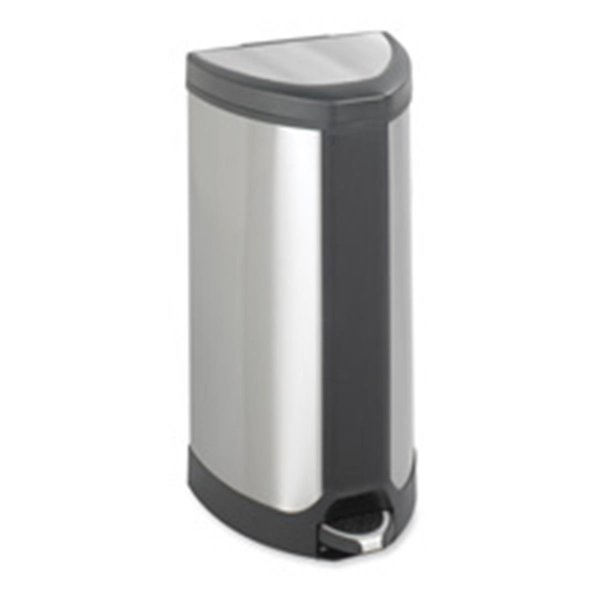 Pinpoint Step-On Receptacle- 4 Gal- 10-.75in.x10-.75in.x20-.50in.- Stainless PI2655471